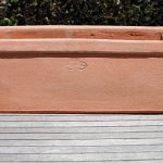 Terracotta pot davanzale liscio