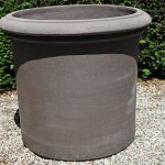 Colorato terracotta pot vaso cilindro con bordo