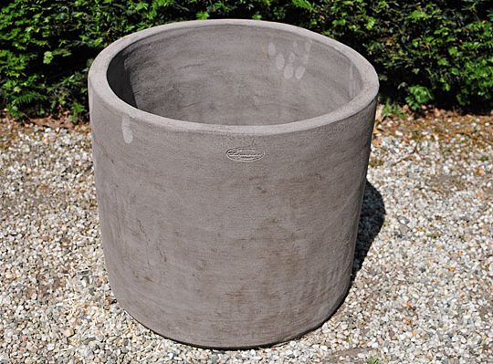 Colorato terracotta pot cilindro alto liscio