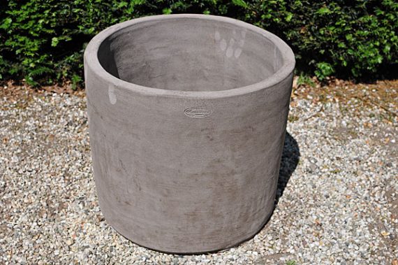 Colorato terracotta pot cilindro alto liscio