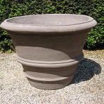 Colorato terracotta pot vaso con due orli