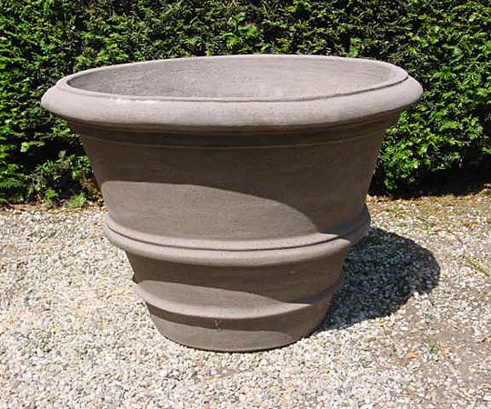 Colorato terracotta pot vaso con due orli