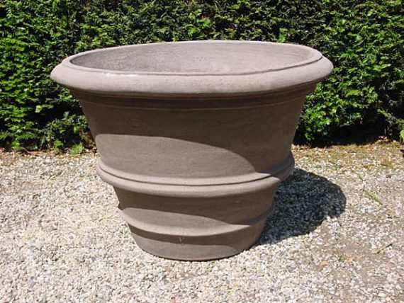 Colorato terracotta pot vaso con due orli