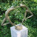 Bronzen beeld abstract danspaar