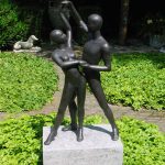 Bronzen beeld dansend paar groot