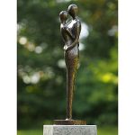 Bronzen beeld abstract liefdespaar